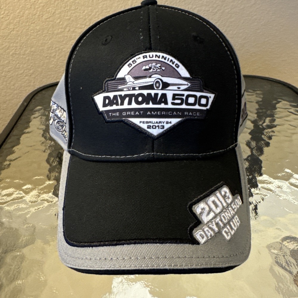 Nascar Daytona 500 Club Hat 2013 Daytona International Speedway NWT Black & Gray